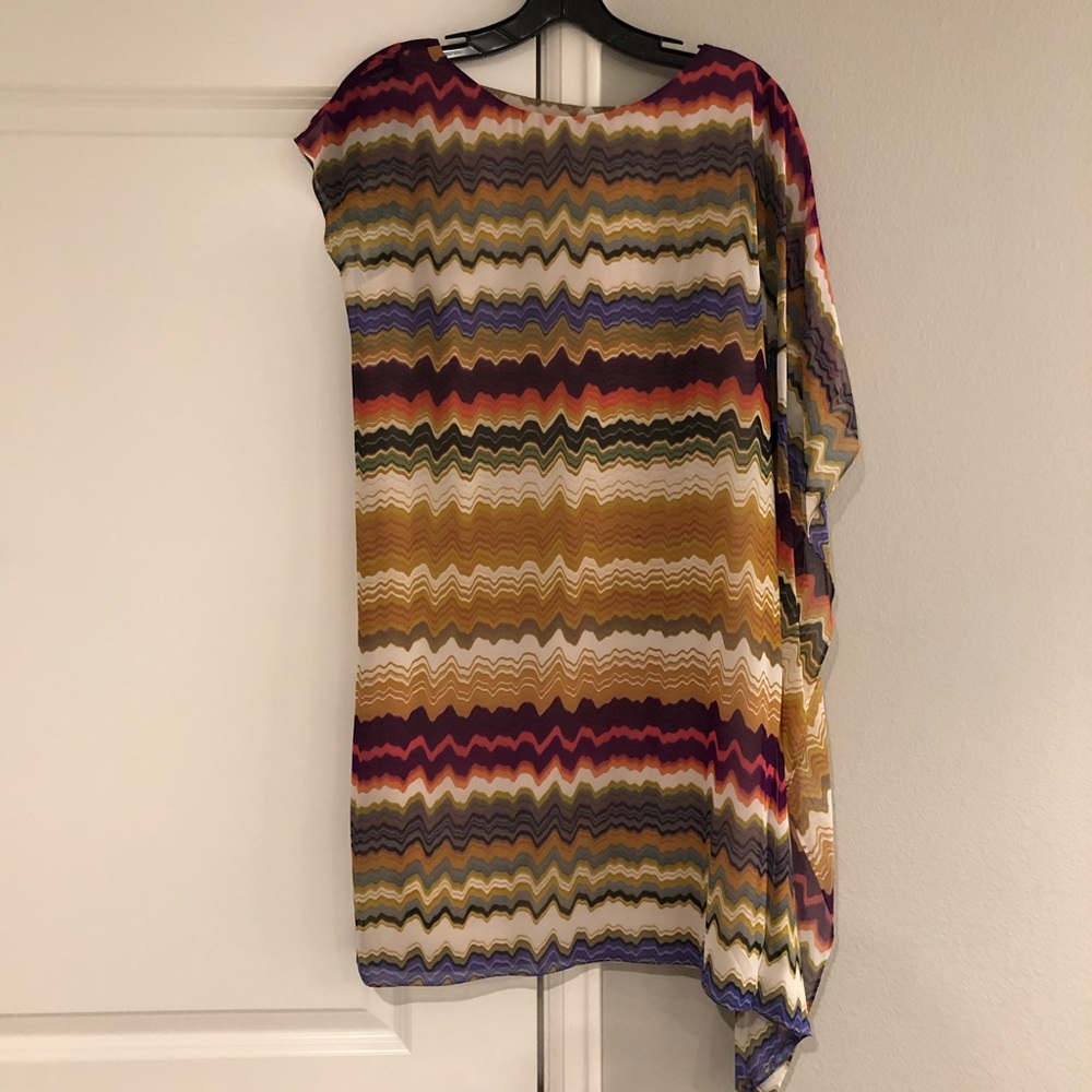 Vince Camuto multi colored, asymmetrical dress